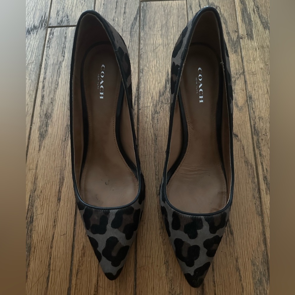 Coach Grand Ocelot Soft Haircalf Heel